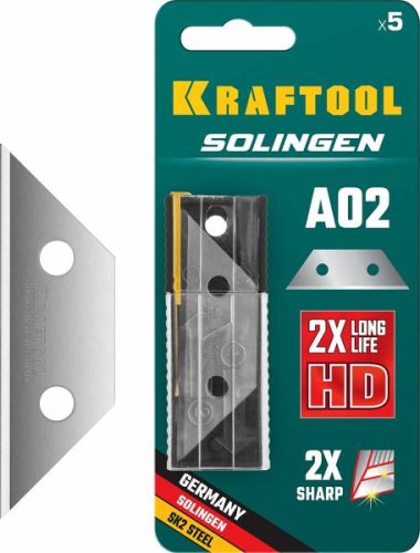 Лезвия трапециевидные SOLINGEN А02 5 шт KRAFTOOL 09627-S5_z02  картинка